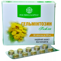 Гельмінтозин пижма- таблетки від глистів- захист від паразитів в оргінізмі людини 60 шт